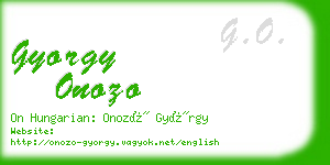 gyorgy onozo business card